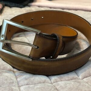 Magnanni brown leather belt